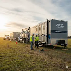 Restroom Trailer Setup La Habra